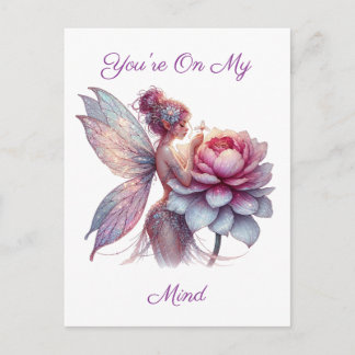 Carte Postale Tu es dans mon esprit | Fée et Fleur