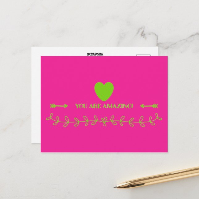 Carte Postale Tu Es Extraordinaire ! (Devant/Arrière en situation)