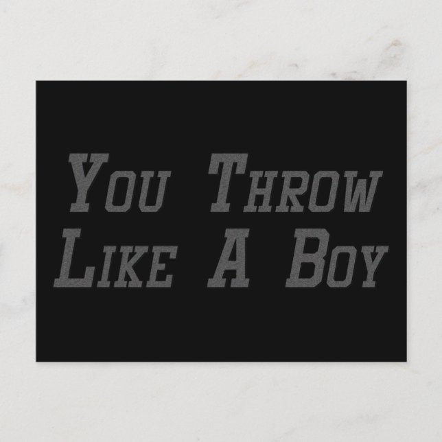 Carte Postale Tu fais comme un garçon (Devant)