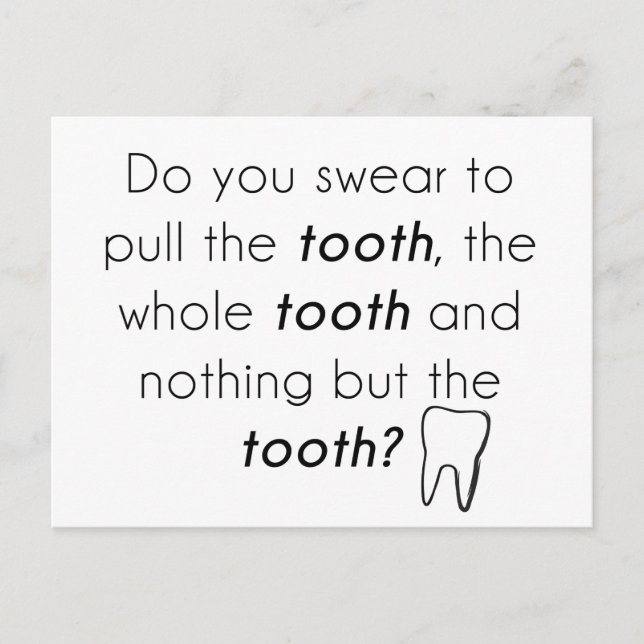 Carte Postale Tu jure ? (Devant)