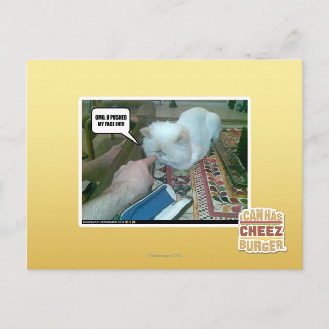 Carte Postale Tu m'as fait entrer le visage ! (Devant)