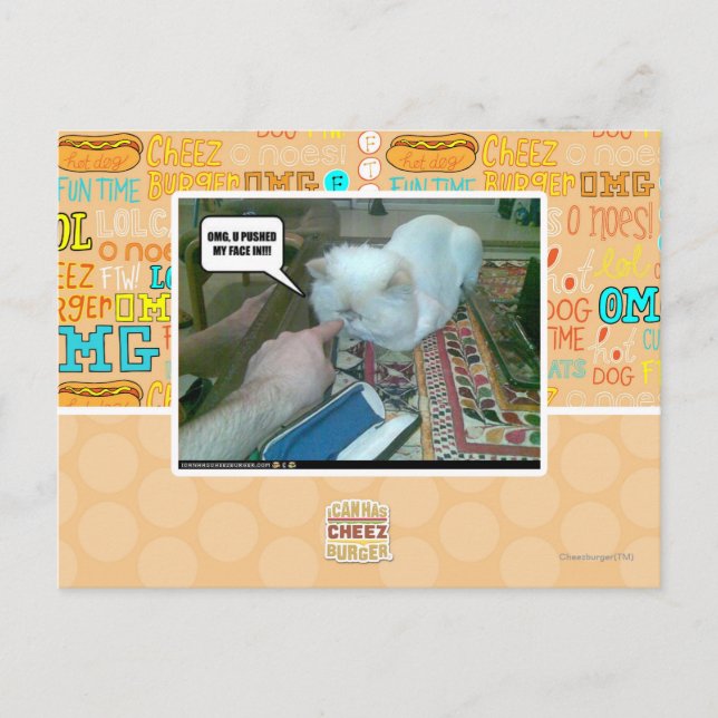 Carte Postale Tu m'as fait entrer le visage ! (Devant)