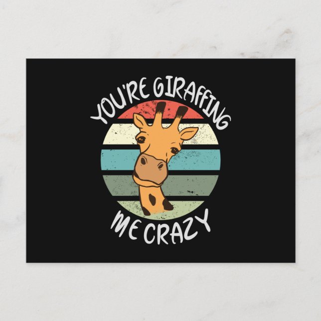 Carte Postale Tu me girafes fou (Devant)