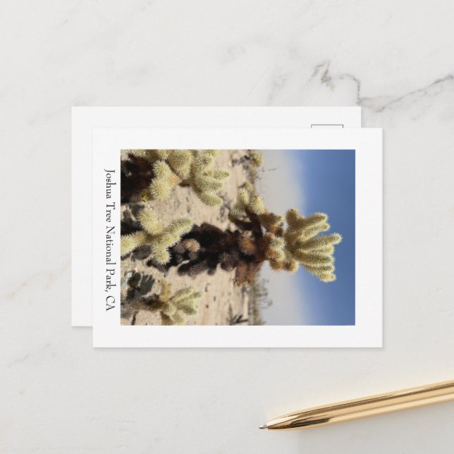 Carte Postale Tu me manques - Parc national de Joshua Tree, CA (Devant/Arrière en situation)