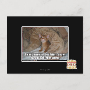 Carte Postale Tu peux faire le lit plus tard.