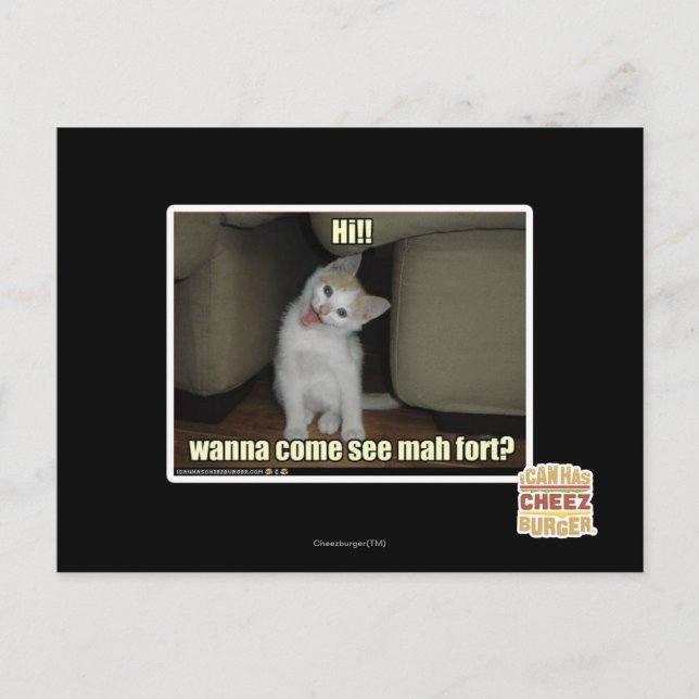 Carte Postale Tu viens voir le fort de mah ? (Devant)