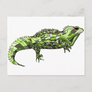 Carte Postale Tuatara Green