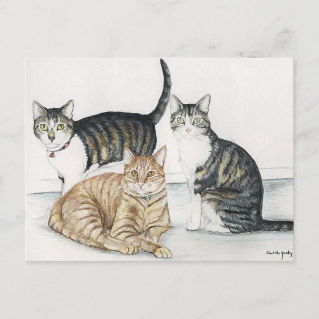 Carte postale Tubby, Tiger et Tiny Original (Devant)