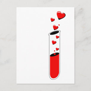 Carte Postale tube d'essai de potion d'amour