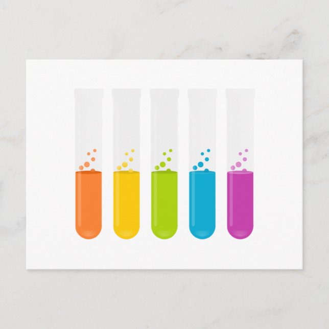Carte Postale Tubes d'essai en chimie (Devant)