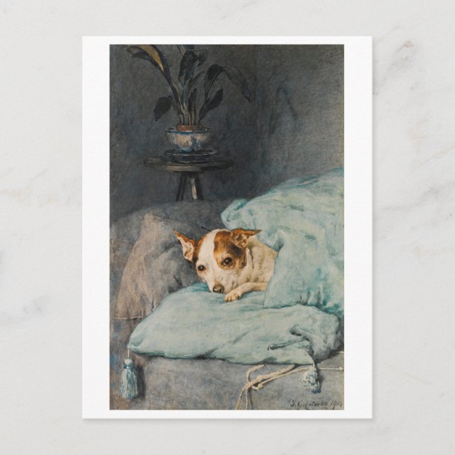 Carte Postale Tucking Up - Chien (Devant)