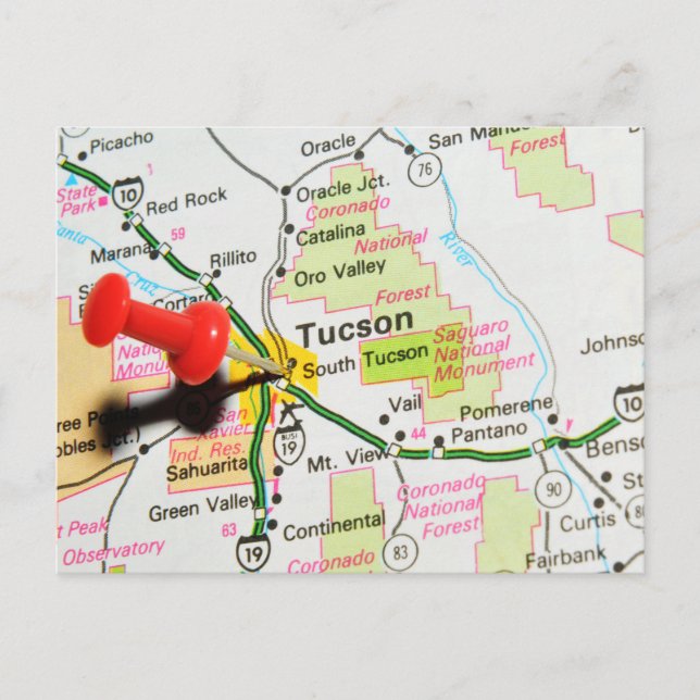 Carte Postale Tucson, Arizona (Devant)