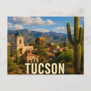 Carte Postale Tucson Arizona Désert Montagne Voyage Souvenir