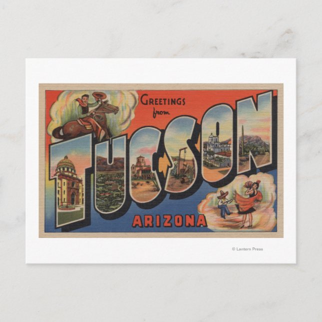 Carte Postale Tucson, Arizona - Scènes de grandes lettres (Devant)