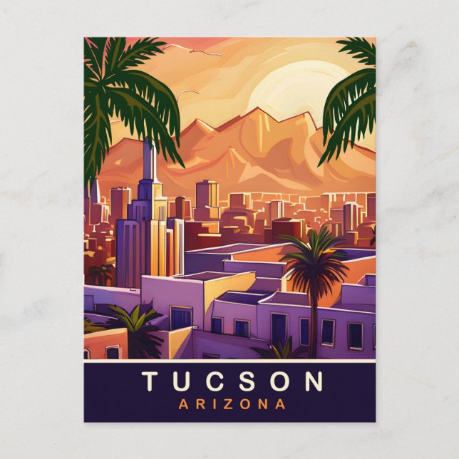 Carte Postale Tucson, Arizona, Skyline, Voyage (Devant)