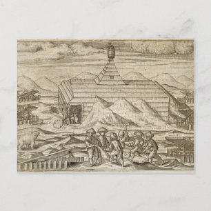 Carte Postale Tueur d'équipage et pelage d'ours, à l'extérieur d