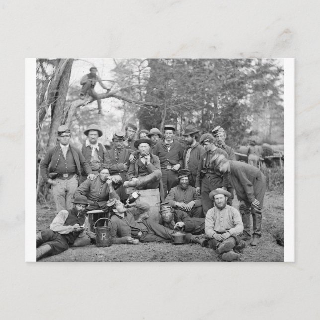 Carte Postale Tueurs de boeuf de l'armée, 1862 (Devant)