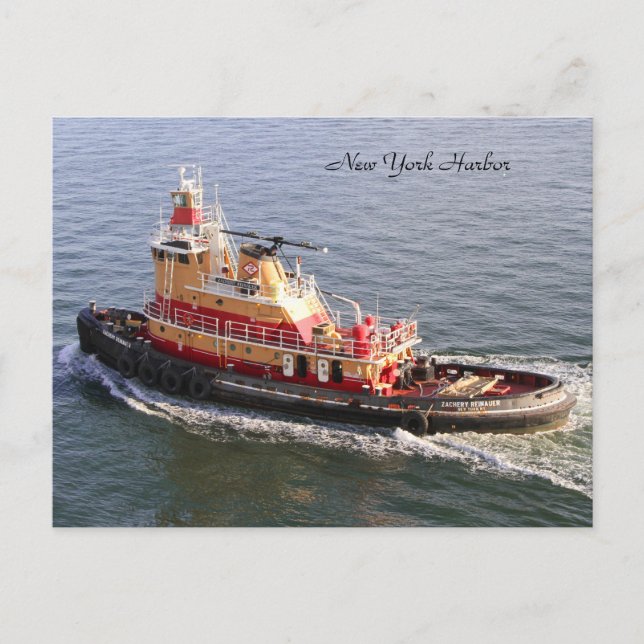 Carte Postale Tugboat, Zachary Reinhauer, New York (Devant)