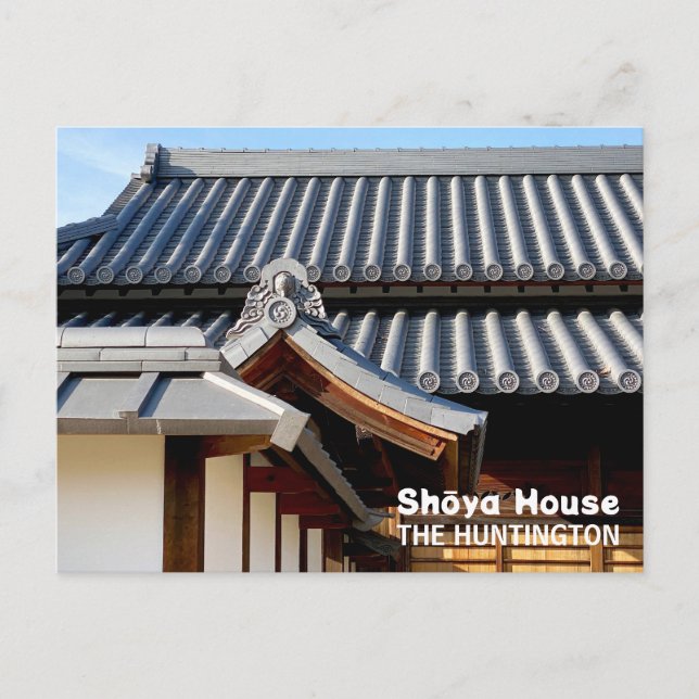 Carte Postale Tuiles de toit de la maison Shōya (Devant)
