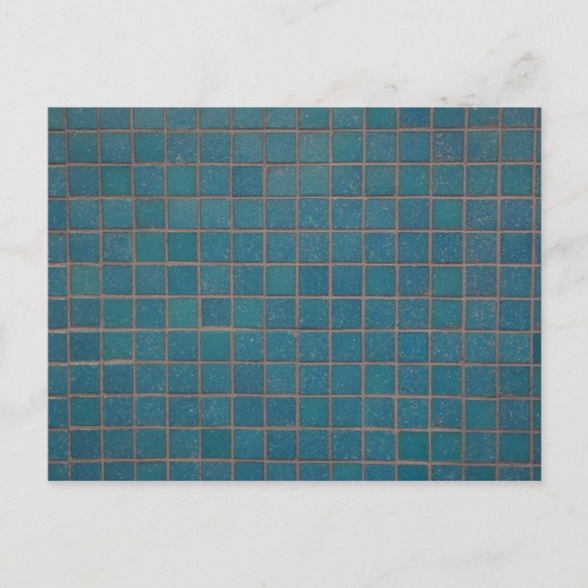 Carte Postale tuiles mouchetées bleues (Devant)