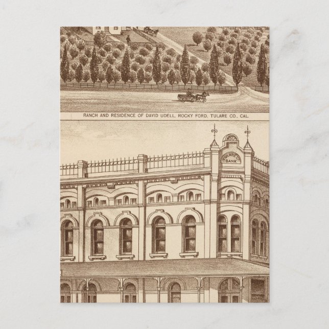 Carte Postale Tulare County Bank (Devant)
