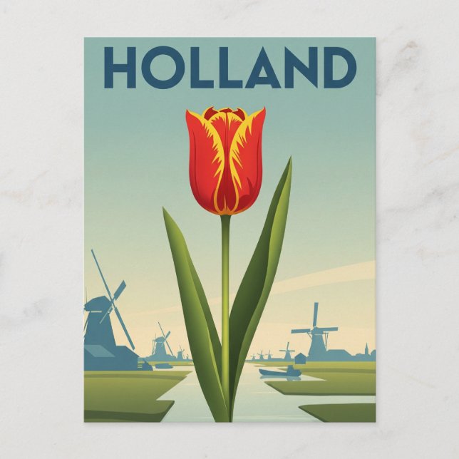 Carte Postale Tulip en Hollande Pays-Bas (Devant)