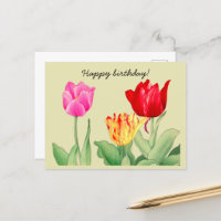 Tulipe, art de la gravure sur bois japonaise , Joy