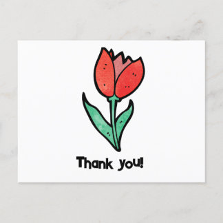 Carte Postale Tulipe Élégante Merci aux Enseignants