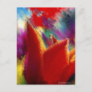 Carte Postale Tulipe orange