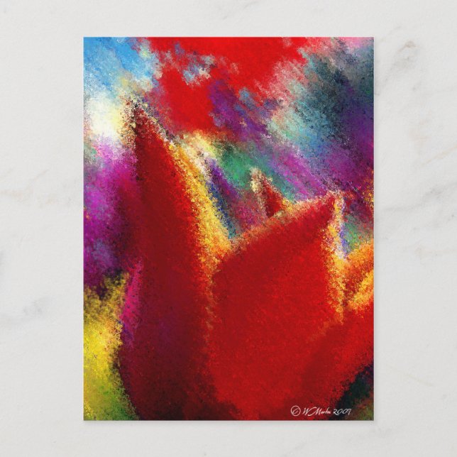 Carte Postale Tulipe orange (Devant)