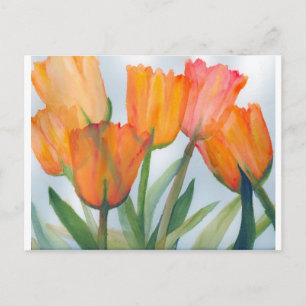 Carte Postale Tulipes d'agrumes orange