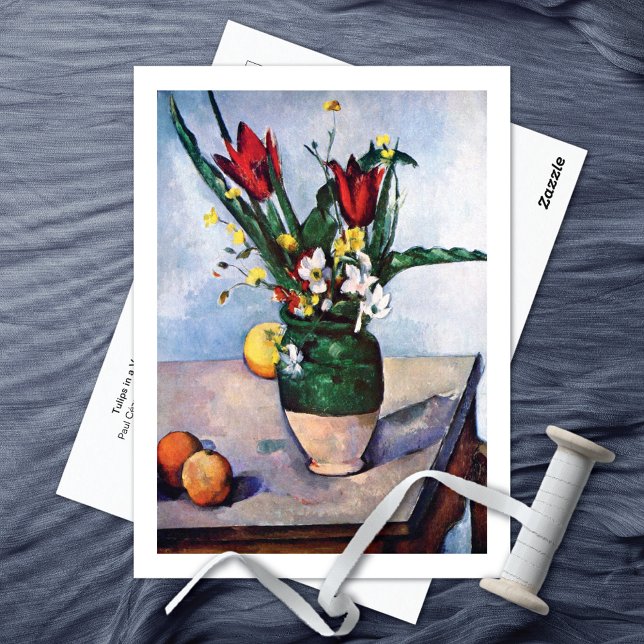 Carte Postale Tulipes dans un Vase Paul Cezanne (Créateur téléchargé)