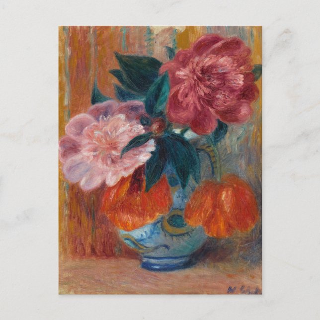 Carte Postale Tulipes et Pivoines | William James Glackens (Devant)