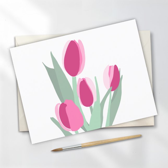 Carte Postale Tulipes roses (Créateur téléchargé)