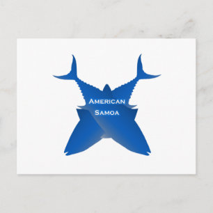 Carte Postale Tuna des Samoa américaines (bleu)