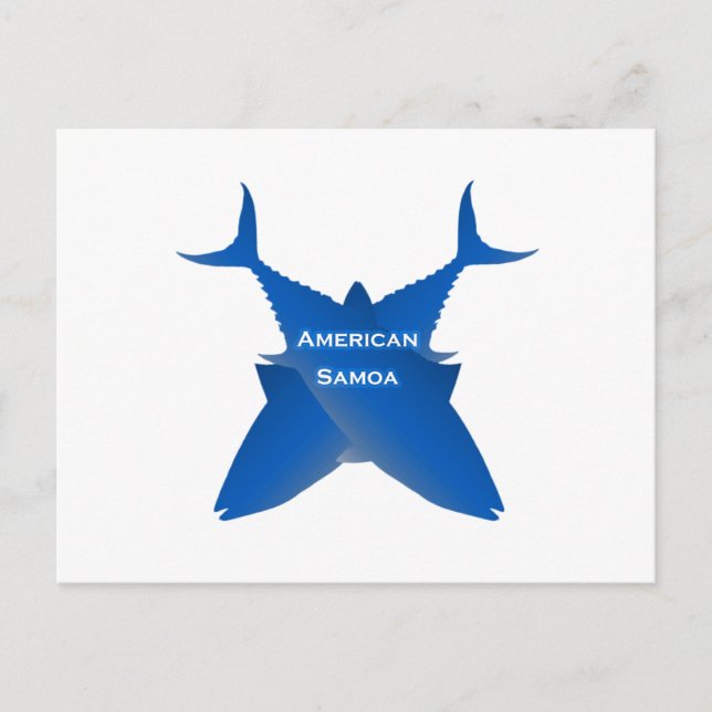 Carte Postale Tuna des Samoa américaines (bleu) (Devant)