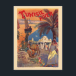 Carte Postale Tunisie Poster vintage 1899<br><div class="desc">Affiche de voyage d'époque pour la Tunisie en français. Publié en 1899 Veuillez noter que nos affiches sont des reproductions de haute qualité basées sur des scans professionnels, très haute résolution des originaux. Notre processus de retouche manuelle n'implique pas l'utilisation de filtres qui enlèvent les détails ou la texture d'origine...</div>