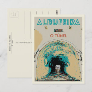 Carte Postale Tunnel d'accès à la plage Albufeira, Algarve