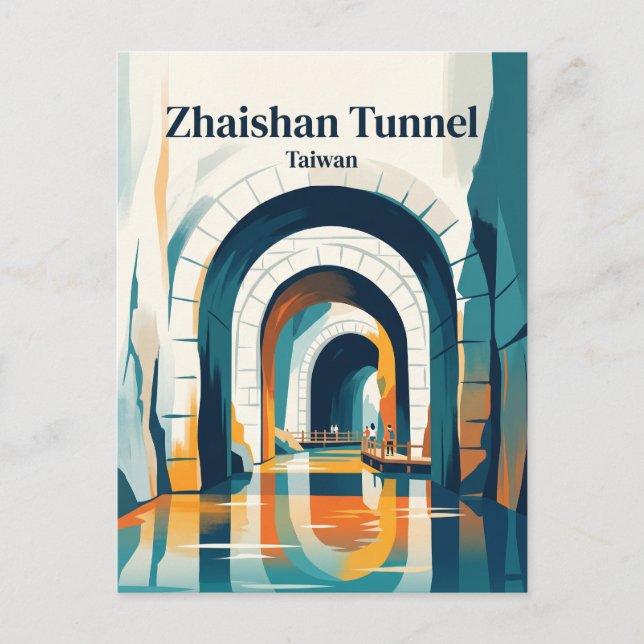 Carte Postale Tunnel de Zhaishan Taïwan (Devant)