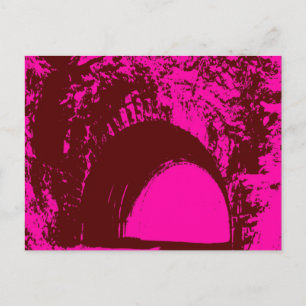 Carte Postale Tunnel Rose Bourgogne Personnalisé