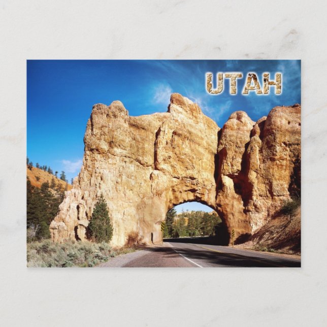 Carte Postale Tunnel routier, Red Canyon, Utah (Devant)