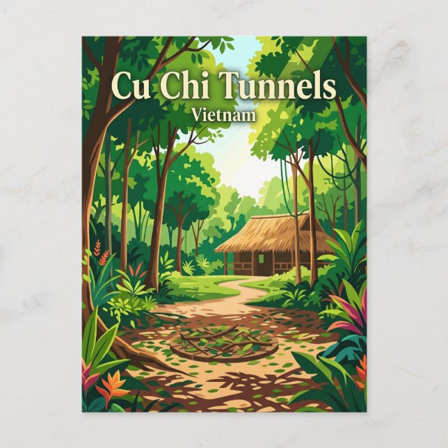 Carte Postale Tunnels de Cu Chi Vietnam (Devant)