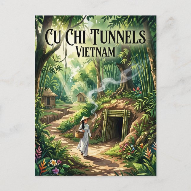 Carte Postale Tunnels de Cu Chi Vietnam (Devant)