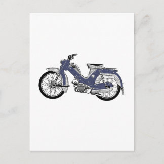 Carte Postale Tunturi à cyclomoteur rétro