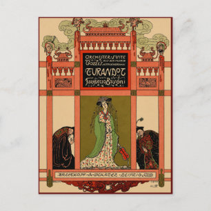Carte Postale Turandot Opéra Art Nouveau Vintage