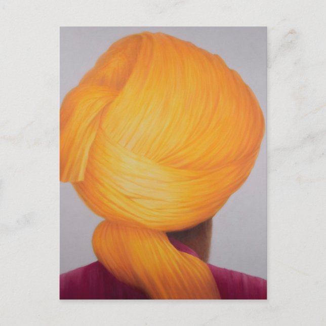 Carte Postale Turban gros safran (Devant)