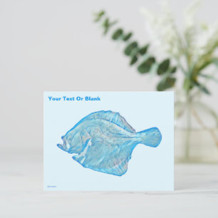 Carte Postale Turbot bleu