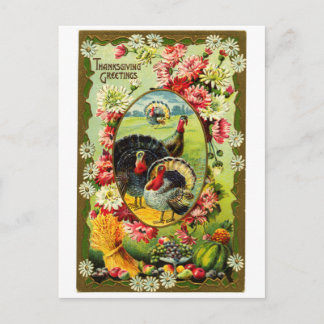 Carte Postale Turclés vintages d'action de grâces