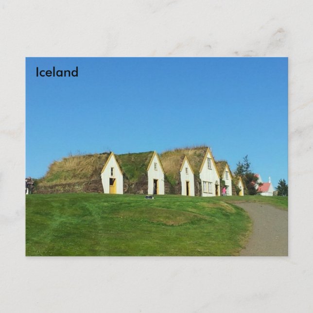 Carte Postale Turf maisons en Glaumbæ r, Islande (Devant)