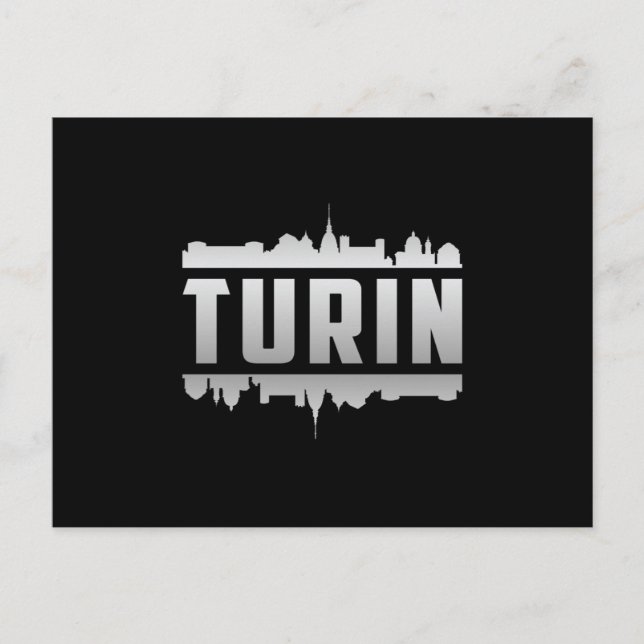 Carte Postale Turin Italie City Skyline Cityscape Funny Cadeau (Devant)